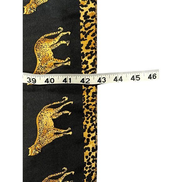 Leopard Print Shawl Wrap With Fringe & Cheetah Border Pattern - Picture 3 of 7